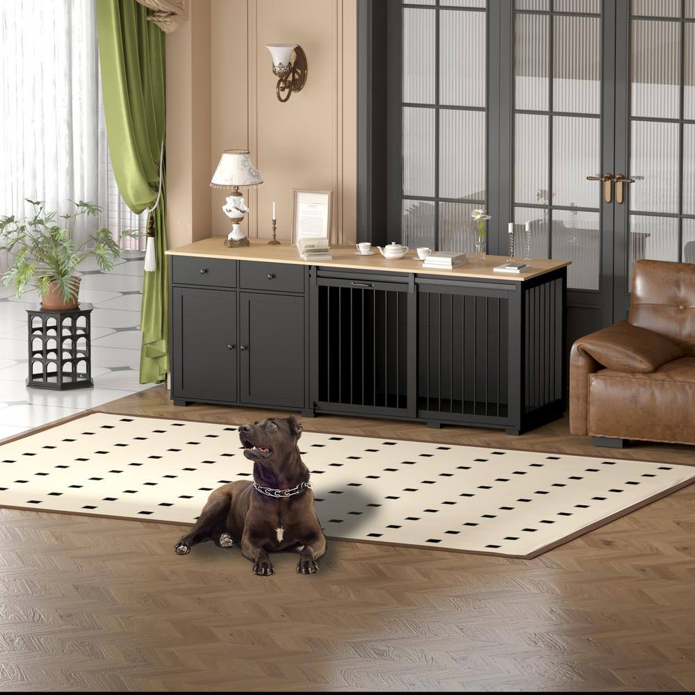 FUFU&GAGA Large Dog House Furniture Dog Crate Storage Dog Cage
