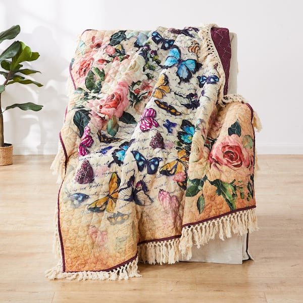 Barefoot Bungalow Gigi Throw Ecru