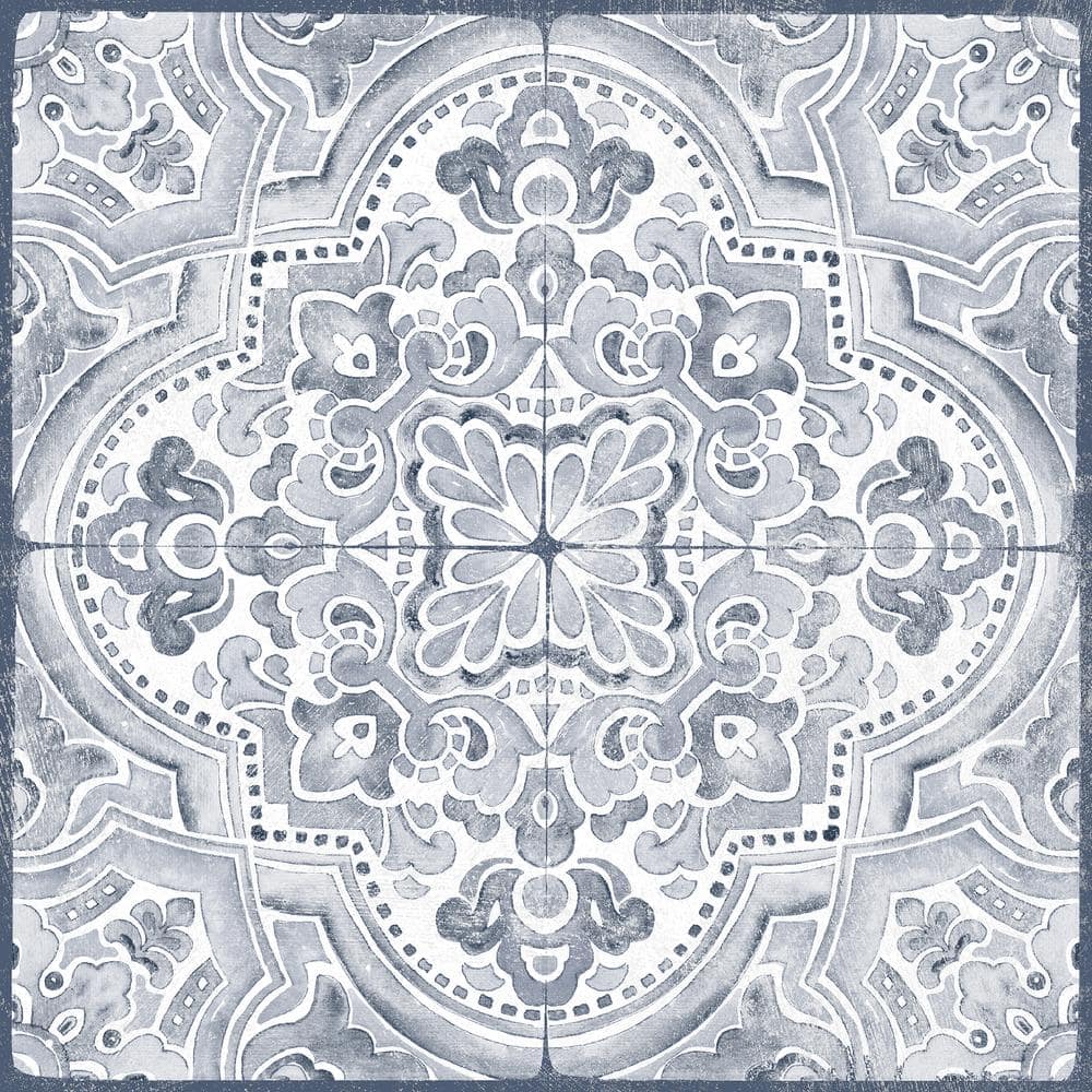 FloorPops Hastings 12 in. W x 12 in. L Blue Peel & Stick Vinyl Tile Flooring (20 sq. ft./case