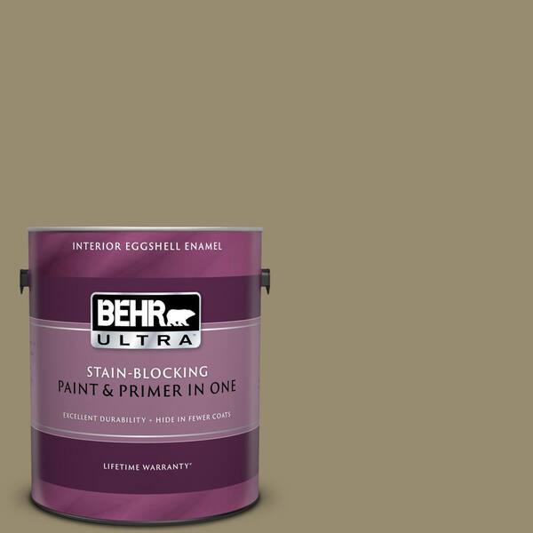 BEHR ULTRA 1 gal. #UL190-4 Urban Safari Eggshell Enamel Interior Paint and Primer in One