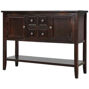 46 in. Cambridge Series Buffet Sideboard Console Table with Bottom-Shelf - Espresso