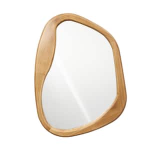 23 in. W x 31.5 in. H Pine Wood Framed Decorative Mirror