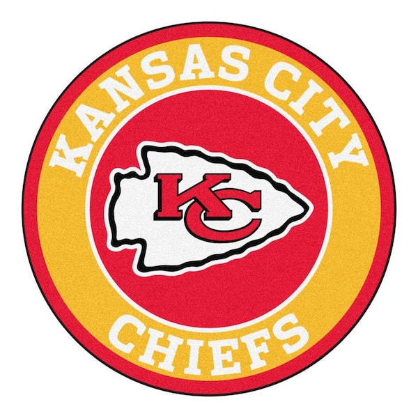 FANMATS NFL Kansas City Chiefs Gold 2 ft. x 2 ft. Round Area Rug-17963 ...