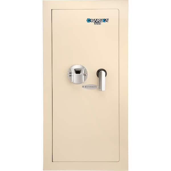 0.82 Cu.ft LEFT OPEN BEIGE  BIOMETRIC WALL SAFE