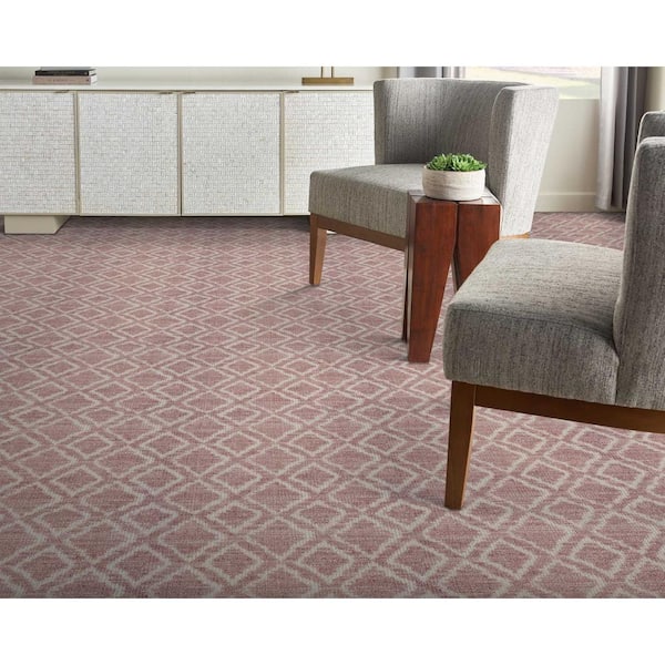 Barcelona Adobe Red 13.2 ft. 35.39 oz. Wool Pattern Installed Carpet