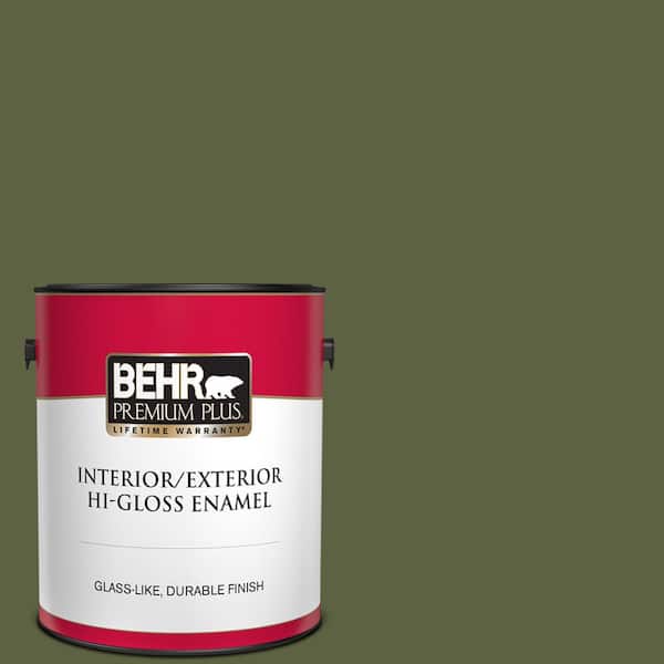 BEHR PREMIUM PLUS 1 gal. #S360-7 Down-to-Earth Hi-Gloss Enamel Interior/Exterior Paint