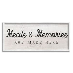 Meals & Memories Made Here Rustic Kitchen Sign by Daphne Polselli Framed Food Art Print 30 in. x 13 in.