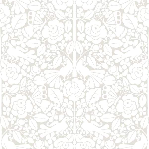 Magnolia Home by Joanna Gaines Beige Fairy Tales Non Woven Preium Paper Peel and Stick Matte Wallpaper Approximately 34.2 sq. ft