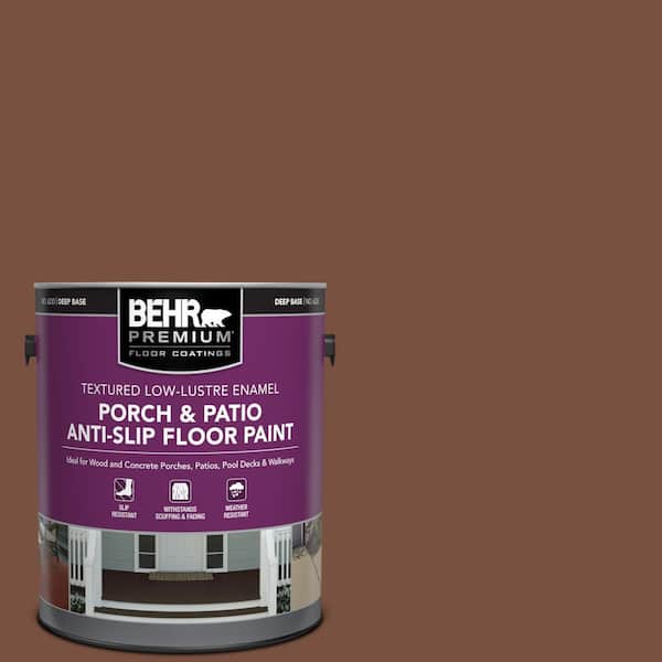 BEHR PREMIUM 1 gal. #S200-7 Earth Fired Red Textured Low-Lustre Enamel Interior/Exterior Porch and Patio Anti-Slip Floor Paint