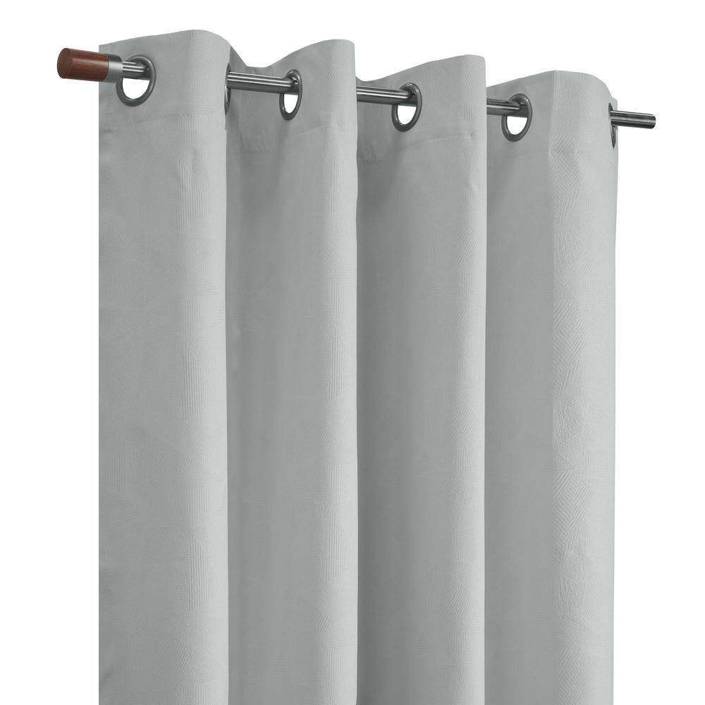 White Velvet Blackout Grommet Curtain Panel 52" x 63"