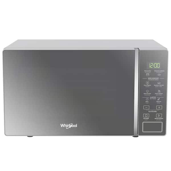Whirlpool 18 in. 0.7 cu. ft. Countertop Microwave in Silver with Auto-Cleaning Function