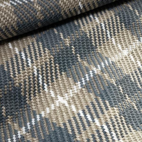 Lakeville Plaid Handwoven Charcoal 2 ft. x 3 ft. Outdoor Area Rug