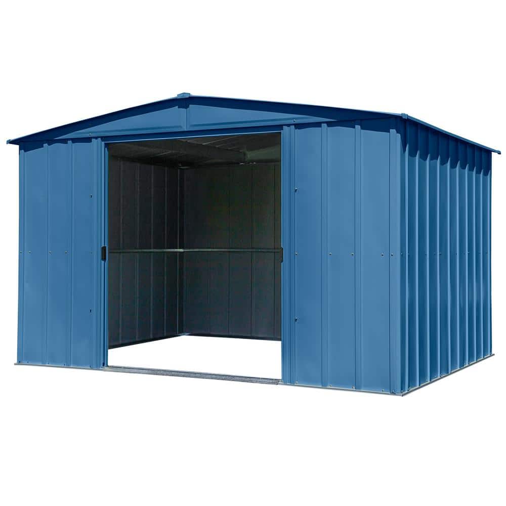 10 ft. x 8 ft. Blue Grey Steel Storage Shed
