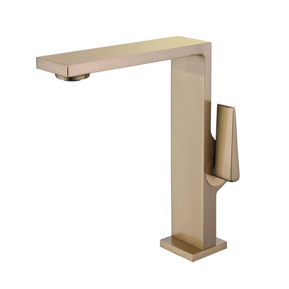 Brushed Gold - Single Hole Bathroom Faucets - The Home Depot