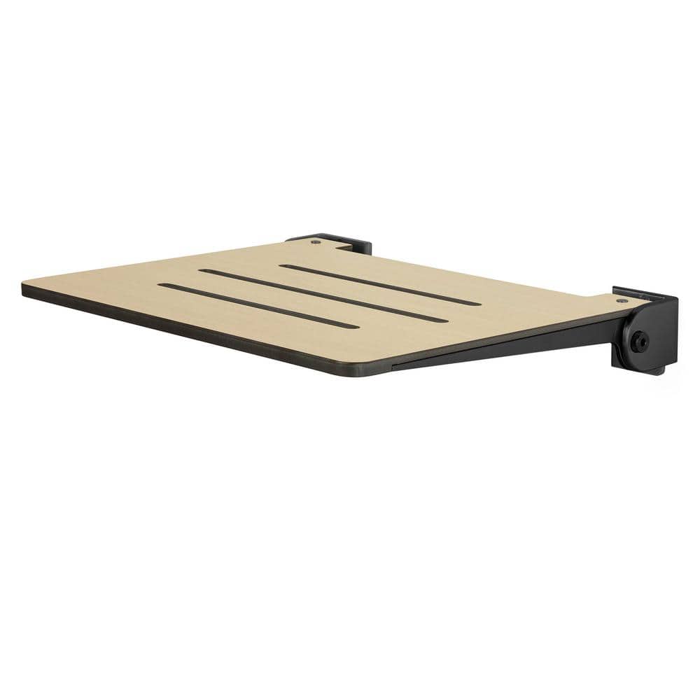 Slimline Teak Folding Wall Mount Shower Bench Seat