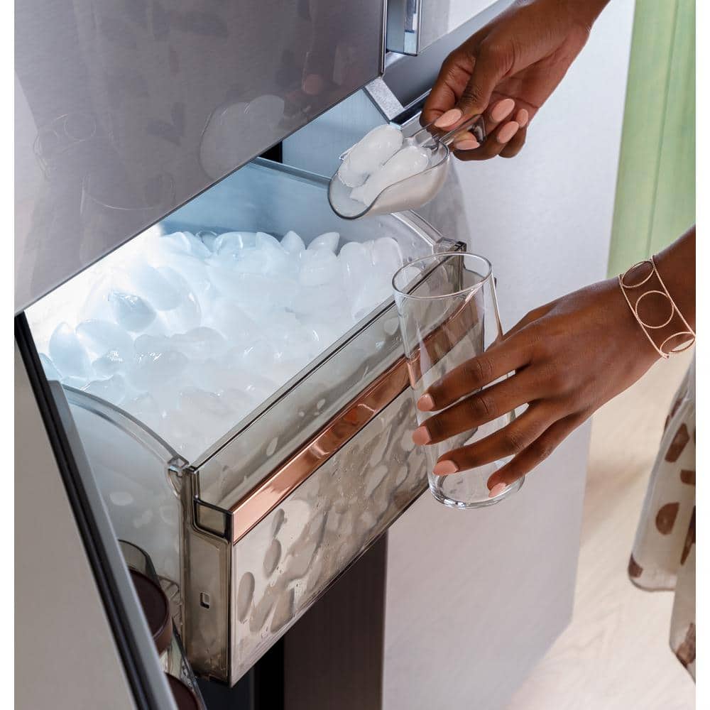 Platinum Glass 36" Smart Quad-Door Refrigerator with Ice Maker