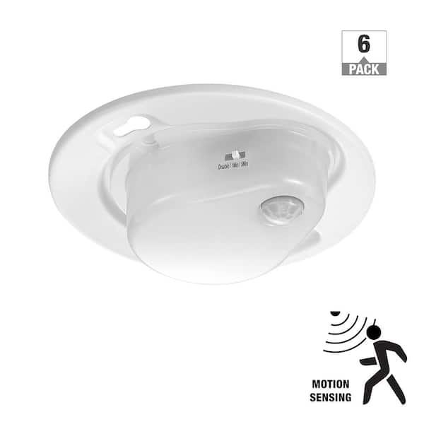 Commercial Electric 45-Watt Equivalent E26 5 in. Motion Sensing Closet Utility Light Switch Controlled LED Light Bulb 4000K 650lm (6-Pack)