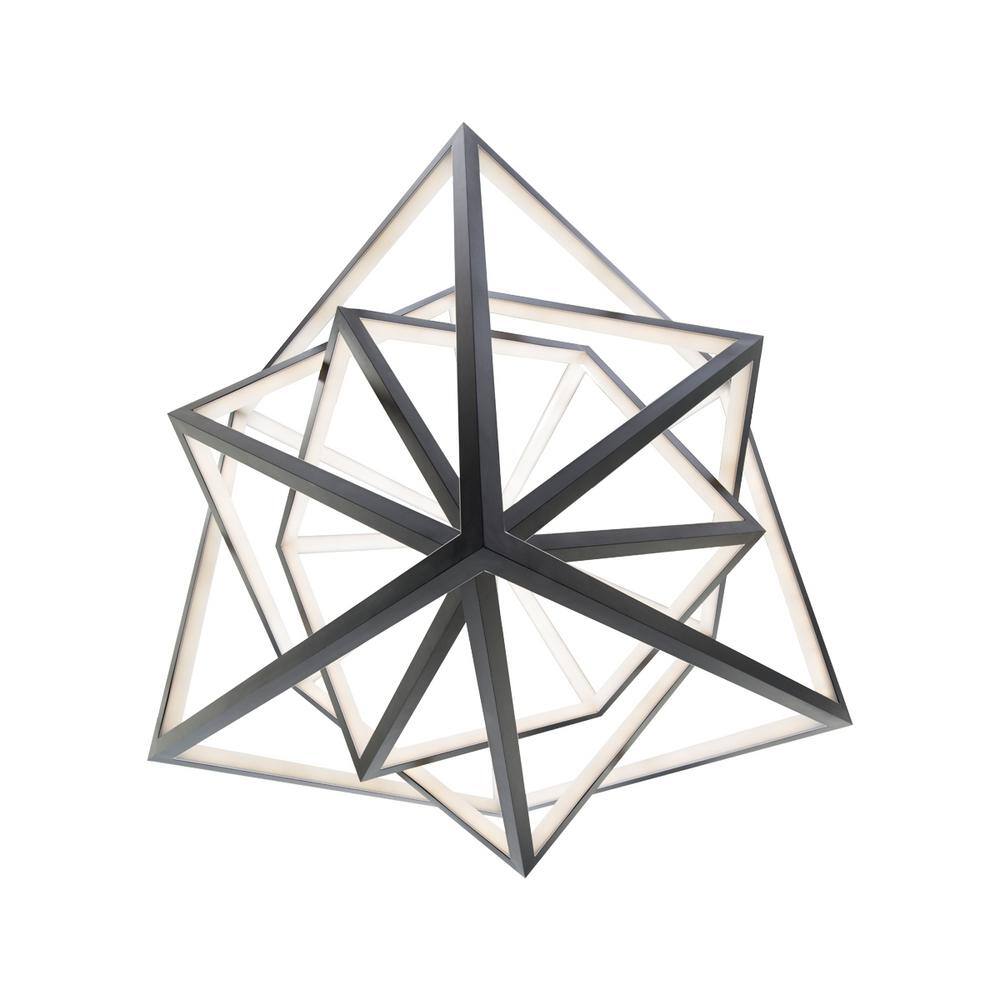 Atlas Black Square Shape LED Pendant Light, Energy Star Certified