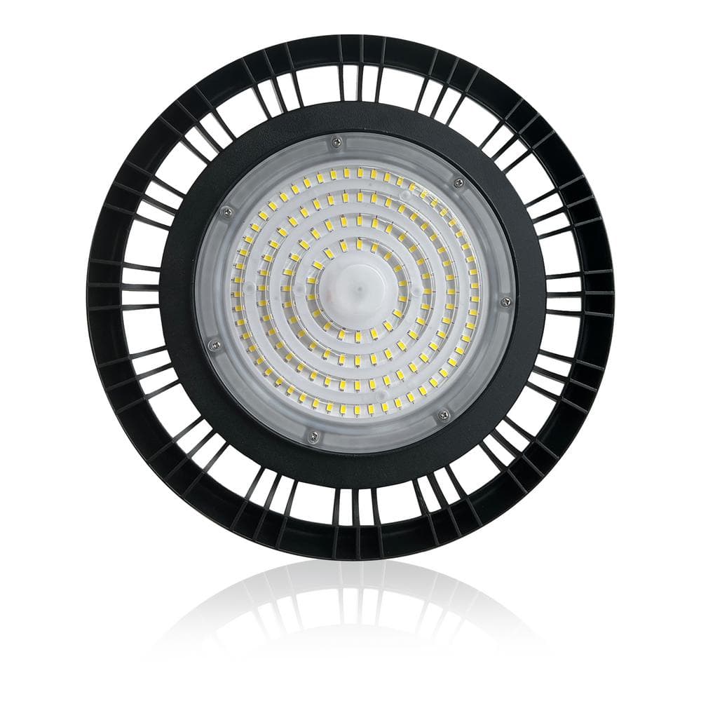 Black Aluminum 13" Modern LED High Bay Ceiling Light