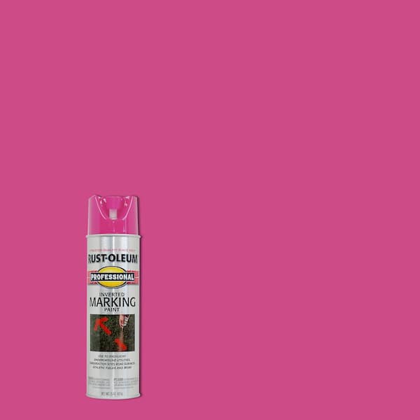 Rust-Oleum Professional 15 oz. Fluorescent Pink Inverted Marking Spray Paint (Case of 6)