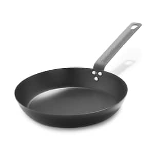 10 in. Black Carbon Steel Open Frying Pan