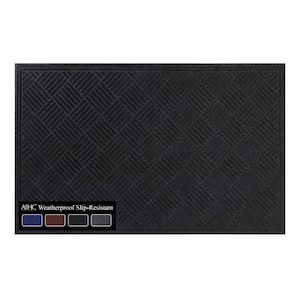 A1HC All Weather Durable Polypropylene Charcoal 36 in. x 60 in. Non Slip Backing Rubber Door Mat