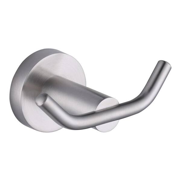 WOWOW Double Robe Hook 304 Stainless Steel in Brushed Nickel