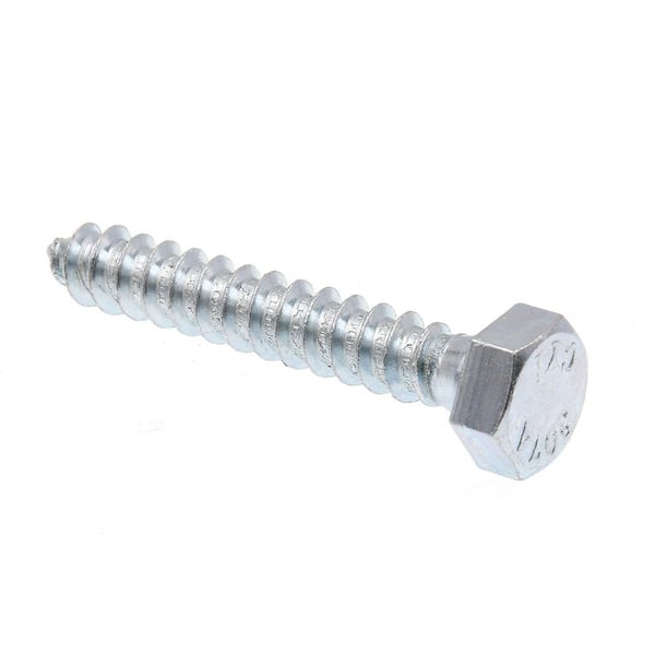 5/16 in. x 2 in. A307 Grade A Zinc Plated Steel External Hex Lag Screws (50-Pack)