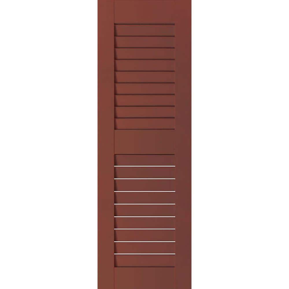 12 in. x 37 in. Exterior Real Wood Sapele Mahogany Louvered Shutters Pair Country Redwood price history on PriceWatchPro