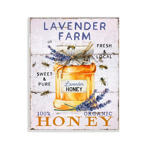 Stupell Industries Lavender Honey Farmhouse by Creatif Belle Unframed Animal Graphic Art Print 14 in. x 11 in.