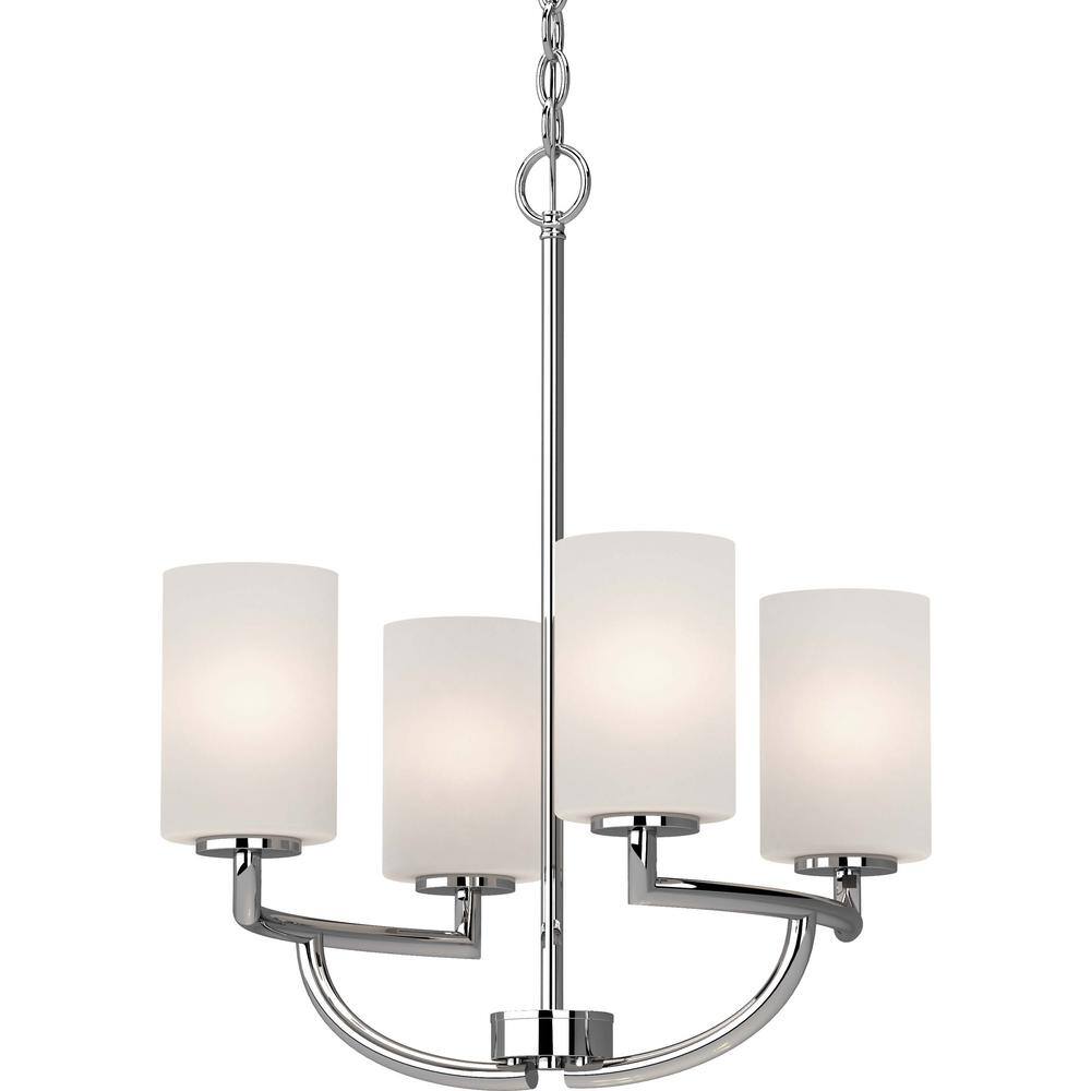Sharyn 4-Light Chrome Chandelier with Etched White Cased Glass price history on PriceWatchPro