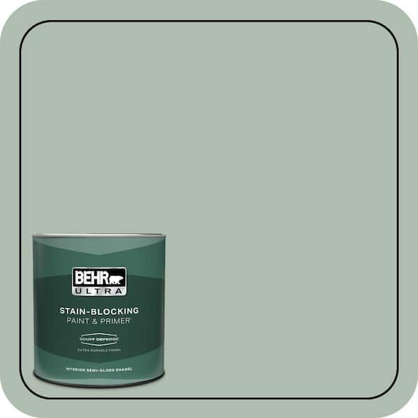 BEHR ULTRA 1 qt. #450E-3 Southern Breeze Extra Durable Semi-Gloss Enamel Interior Paint & Primer