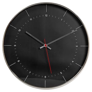 Kiera Grace Victor Modern Wall Clock, 14 in. Black