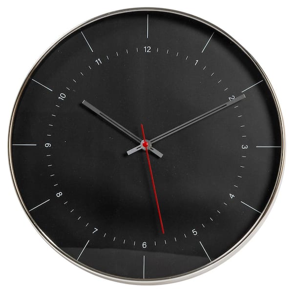 Kiera Grace Kiera Grace Victor Modern Wall Clock, 14 in. Black