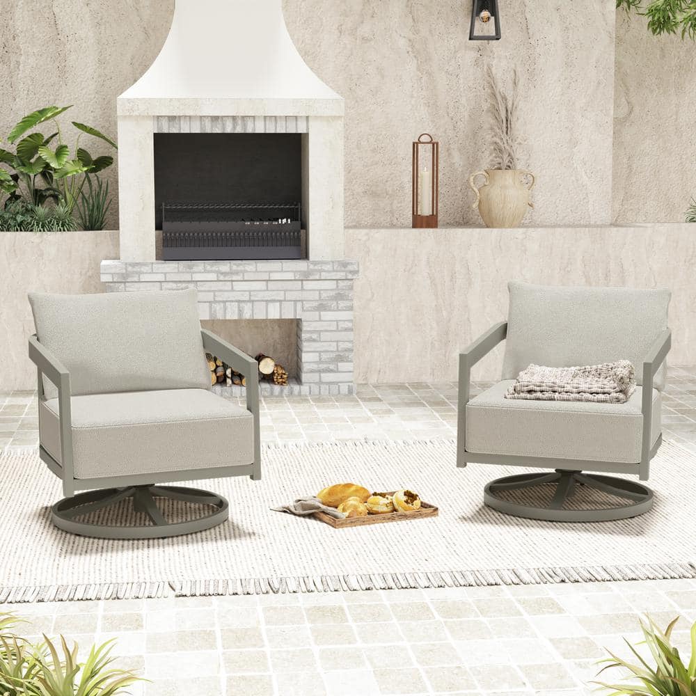 EGEIROSLIFE NovaRest 2-Piece Aluminum Outdoor Patio Swivel