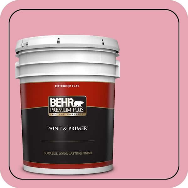 BEHR PREMIUM PLUS 5 gal. #P140-3 Love at First Sight Flat Exterior Paint & Primer