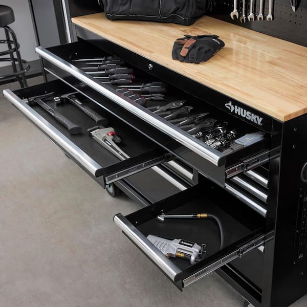 Husky✪☽ Husky Modular Tool Storage 72 in. W Standard Duty Black Mobile
