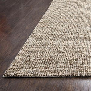 London Collection Brown/Ivory 100% Wool 2 ft. 6 in. x 8 ft. Hand-Tufted Solid Area Rug