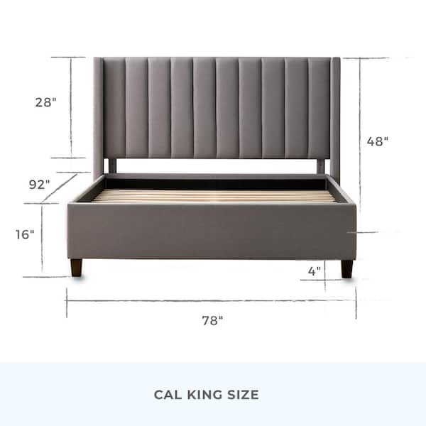 Tufted Wingback Headboard, Length And Width Of A King Size Bed Frame