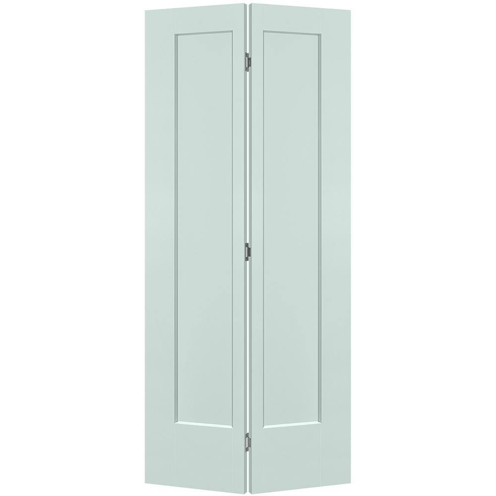 36 in. x 80 in. 1-Panel Lincoln Park Hollow Core Sea Glass Molded Composite Bi-Fold Door price history on PriceWatchPro