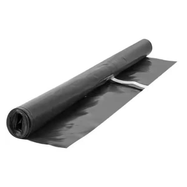 0.54 sq. ft. 39.6 x in. W. x 50 x ft. L. x 6 mm T Polyethylene Film Vapor Barrier Underlayment for Floor, Vinyl, Black