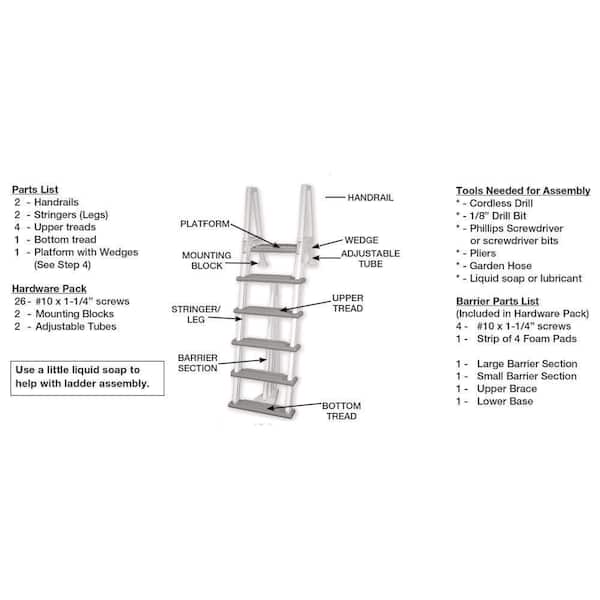 Heavy Duty In-Pool Deck Ladder