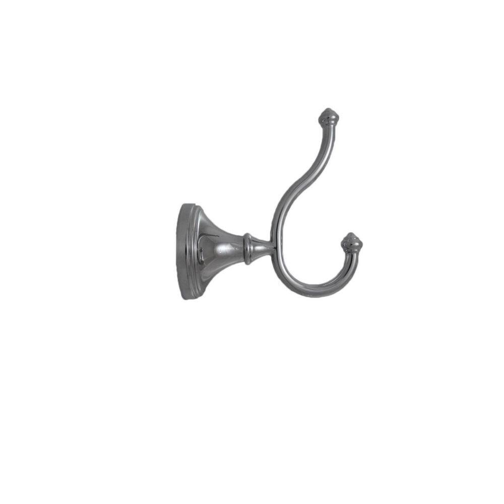 Annchester Polished Chrome Wall Mounted Double Robe Hook
