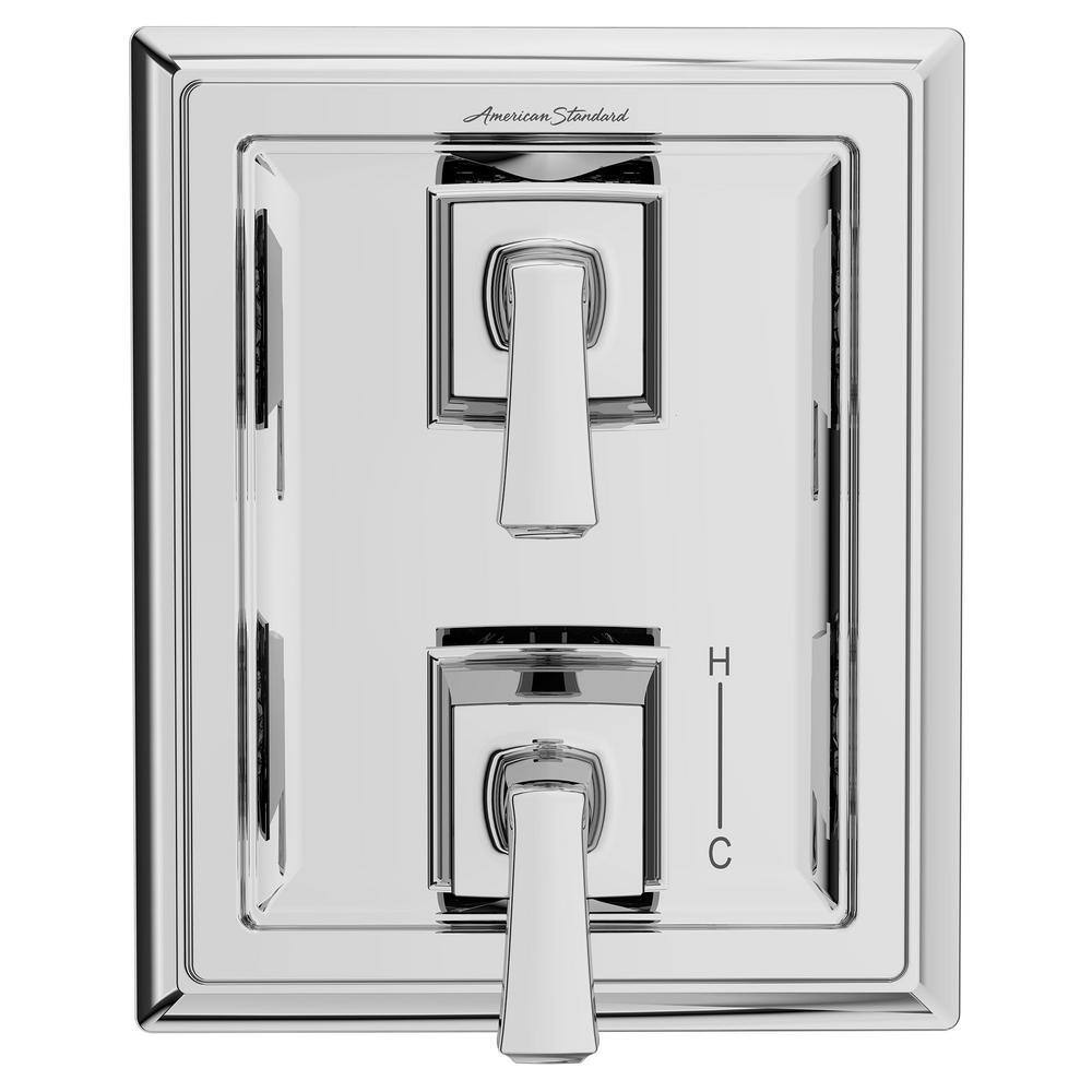 Polished Chrome 2-Handle Wall Mount Shower Diverter Trim
