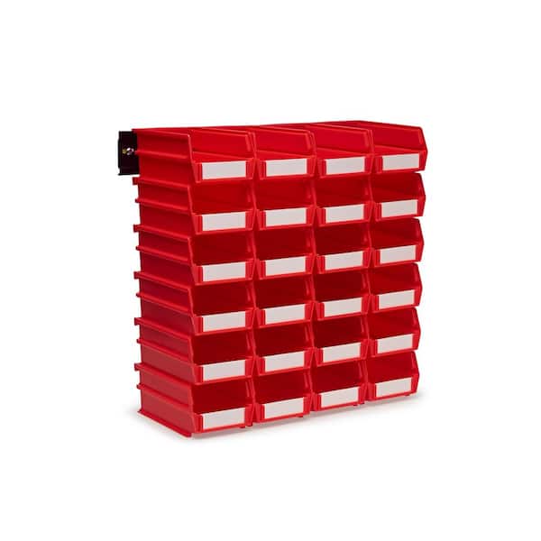 Triton Products 17 in. H x 16.5 in. W x 7.375 in. D Red Plastic 24-Cube Organizer