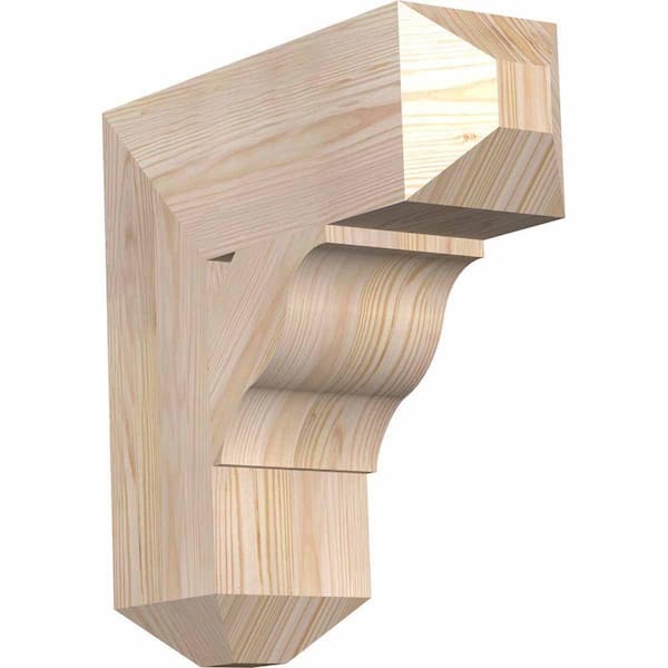 Ekena Millwork 5.5 in. x 18 in. x 18 in. Douglas Fir Funston Craftsman Smooth Bracket