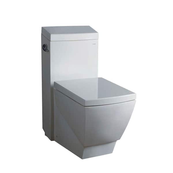 Fresca Apus 1-piece 1.6 GPF Single Flush High-Efficiency Elongated Toilet in White