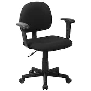 Fabric Swivel Office Chair in Black