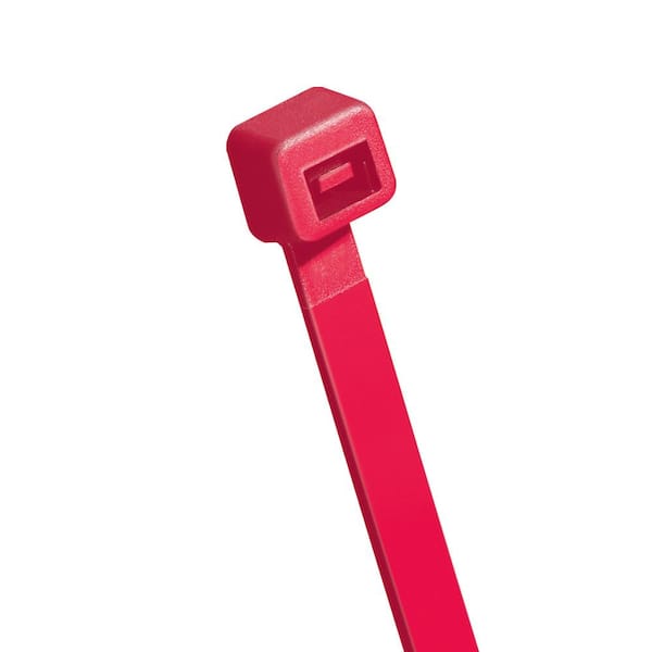 Unbranded 11 in. Standard 50 lbs. Tensile Strength UL 21S Rated Cable Zip Ties Fluorescent Pink (100-Pack)