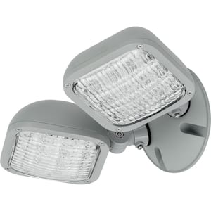 PEWLH Collection 0-Watt Metallic Gray Integrated LED Emergency Light